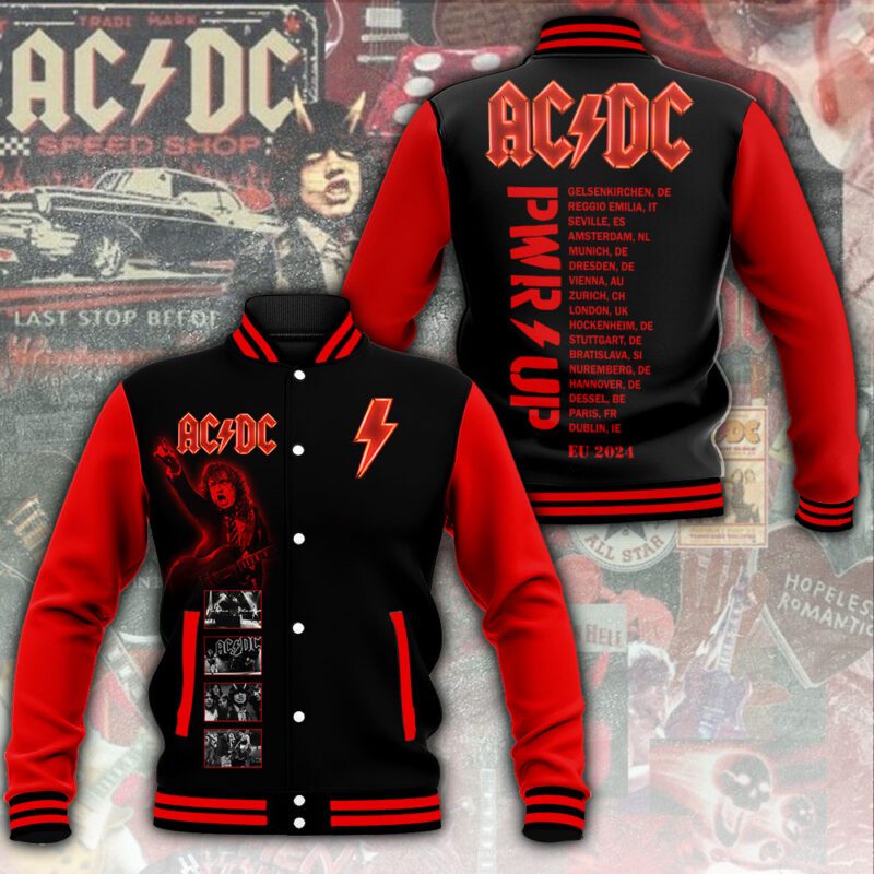 AC/DC Music Baseball Jacket For Fan CFB1274