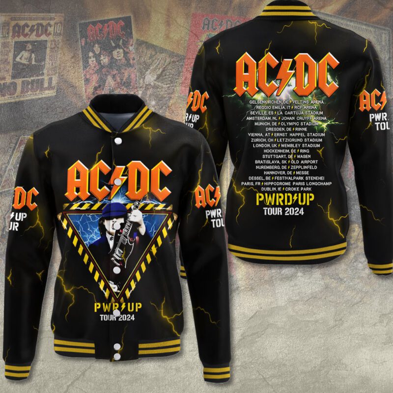 AC/DC Music Baseball Jacket For Fan CFB1408