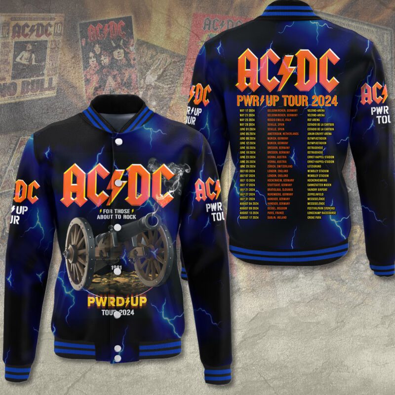 AC/DC Music Baseball Jacket For Fan CFB1410