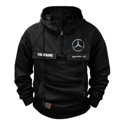 AMG Vintage Quarter Zip Hoodie Retro Hoodie LQZ1264