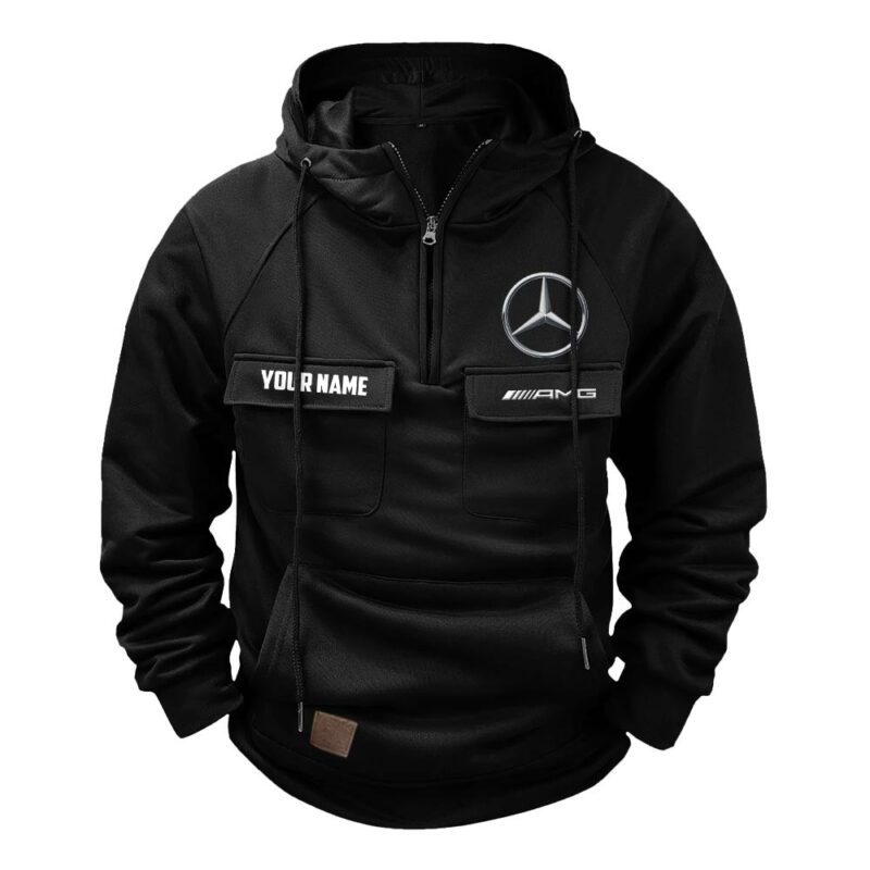 AMG Vintage Quarter Zip Hoodie Retro Hoodie LQZ1264