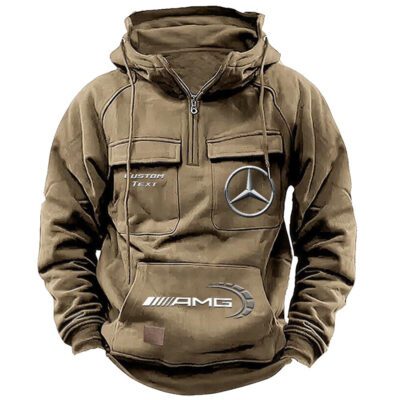 AMG Vintage Quarter Zip Hoodie Retro Hoodie LQZ1465 4
