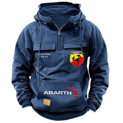 Abarth Vintage Quarter Zip Hoodie Retro Hoodie LQZ1518 2