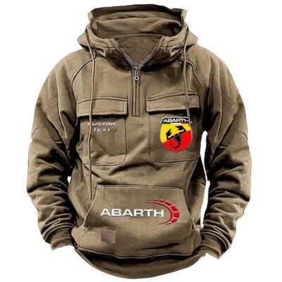 Abarth Vintage Quarter Zip Hoodie Retro Hoodie LQZ1518 4