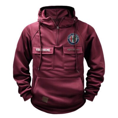 Alfa Romeo Vintage Quarter Zip Hoodie Retro Hoodie LQZ1526 4