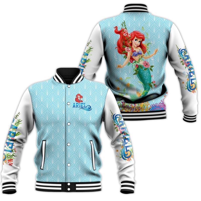 Ariel Disney Baseball Jacket For Fan CFB1118