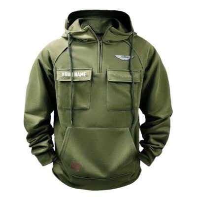 Aston Martin Vintage Quarter Zip Hoodie Retro Hoodie LQZ1008 2