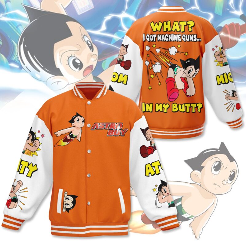 Astro Boy Machine Gun Baseball Jacket For Fan CFB2175