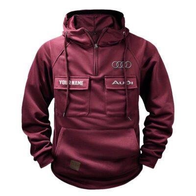 Audi Vintage Quarter Zip Hoodie Retro Hoodie LQZ1407 4