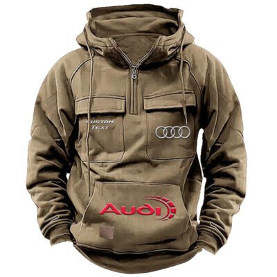 Audi Vintage Quarter Zip Hoodie Retro Hoodie LQZ1459 4