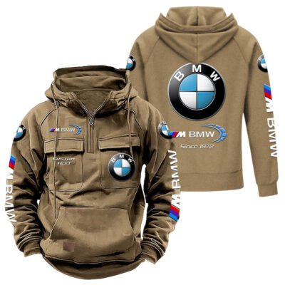 BMW M Vintage Quarter Zip Hoodie Retro Hoodie LQZ1341 4