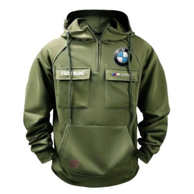 BMW M Vintage Quarter Zip Hoodie Retro Hoodie LQZ1521 2