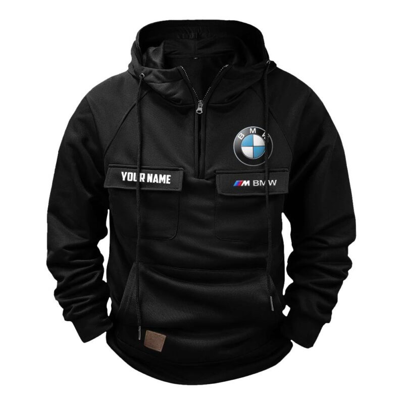 BMW M Vintage Quarter Zip Hoodie Retro Hoodie LQZ1521