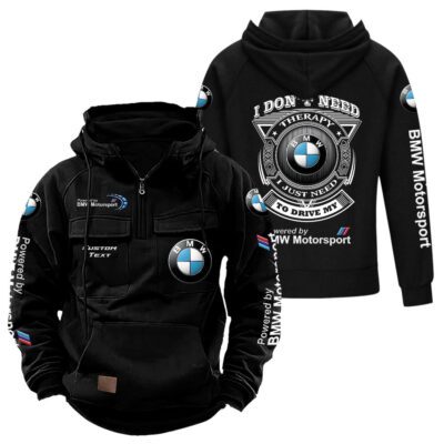 BMW Vintage Quarter Zip Hoodie Retro Hoodie LQZ1190