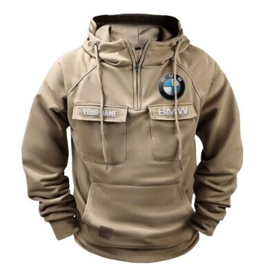 BMW Vintage Quarter Zip Hoodie Retro Hoodie LQZ1401 3