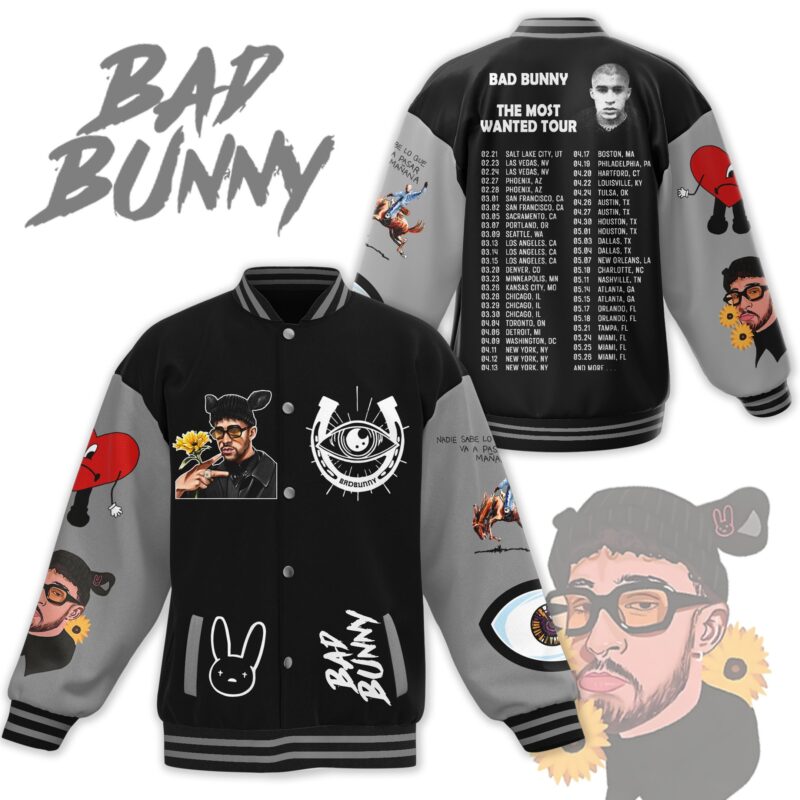 Bad Bunny Baseball Jacket For Fan CFB2154