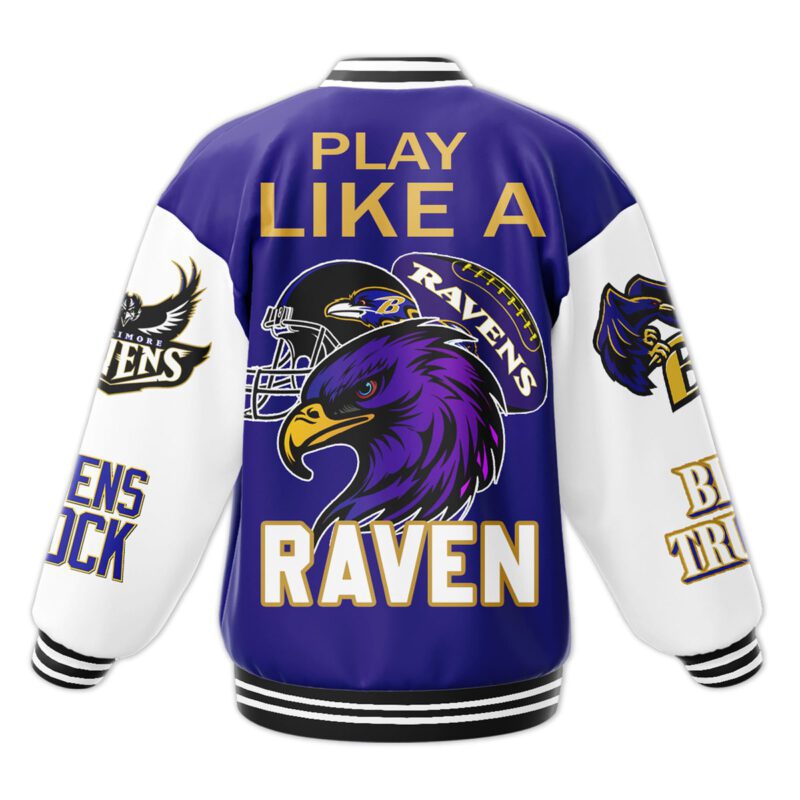 Baltimore Ravens NFL Baseball Jacket For Fan CFB1105 1