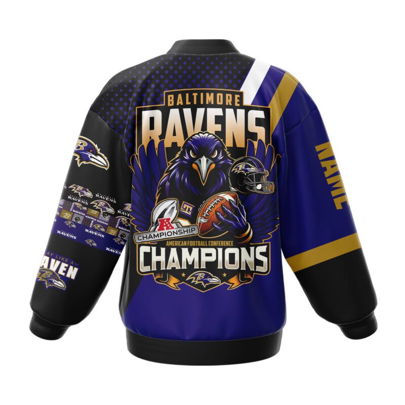 Baltimore Ravens NFL Baseball Jacket For Fan CFB1110 2