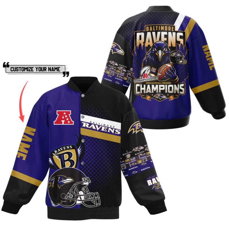 Baltimore Ravens NFL Baseball Jacket For Fan CFB1110