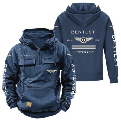 Bentley Vintage Quarter Zip Hoodie Retro Hoodie LQZ1160 2 Bentley Vintage Quarter Zip Hoodie Retro Hoodie LQZ1160 2