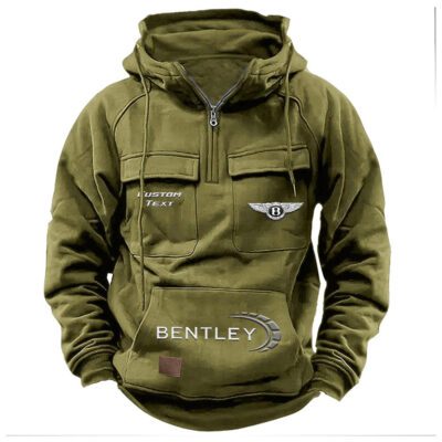 Bentley Vintage Quarter Zip Hoodie Retro Hoodie LQZ1458 3