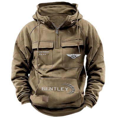 Bentley Vintage Quarter Zip Hoodie Retro Hoodie LQZ1458 4