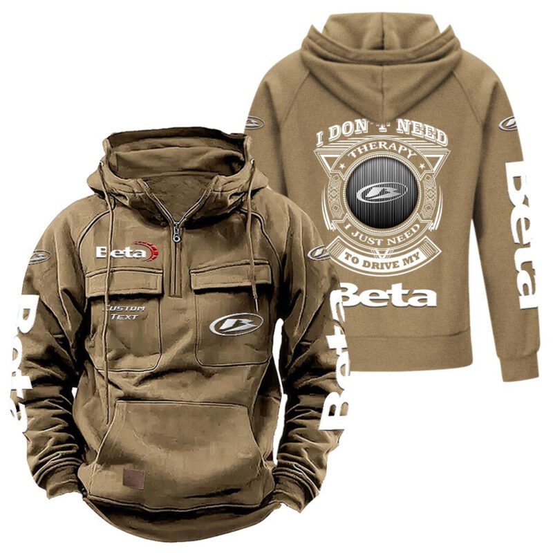 Beta motorcycles Vintage Quarter Zip Hoodie Retro Hoodie LQZ1175 4