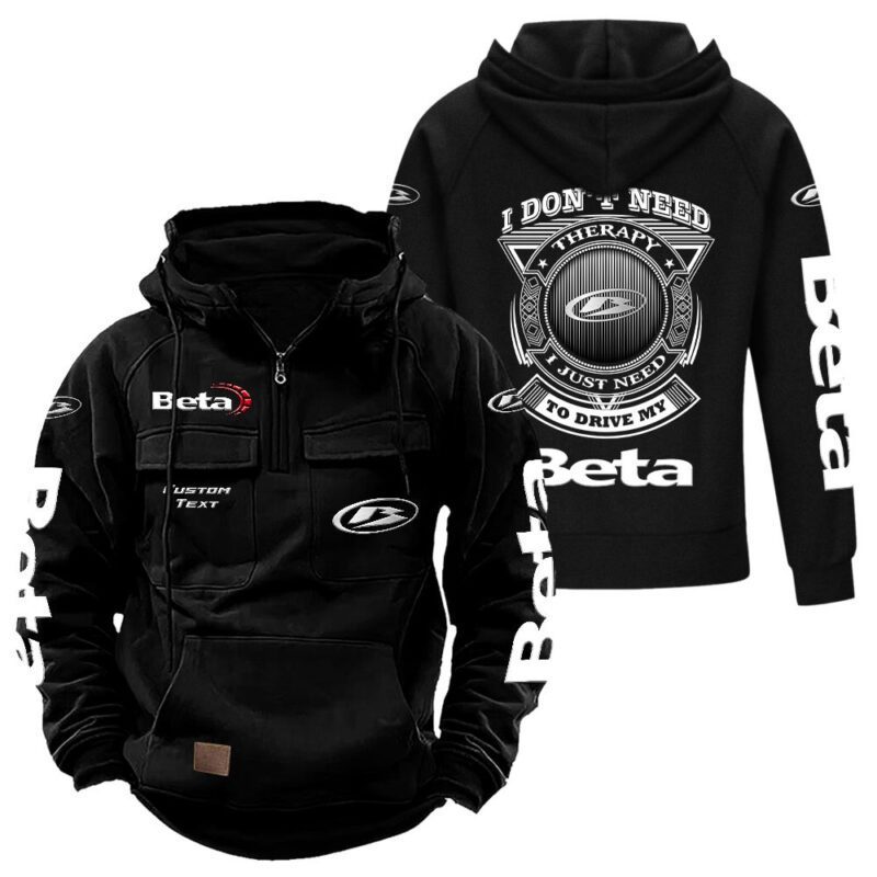 Beta motorcycles Vintage Quarter Zip Hoodie Retro Hoodie LQZ1175