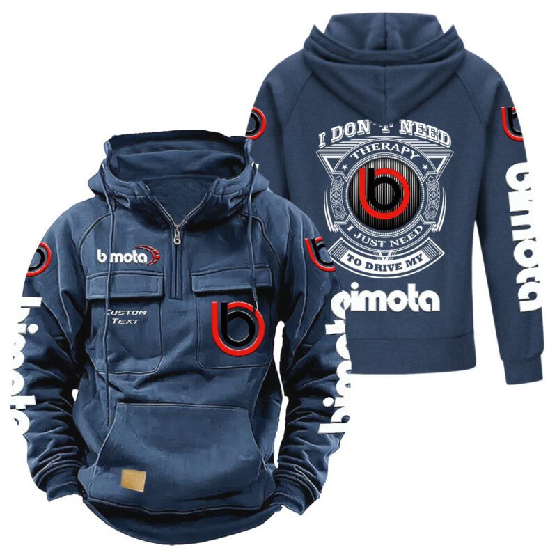 Bimota Vintage Quarter Zip Hoodie Retro Hoodie LQZ1201 2