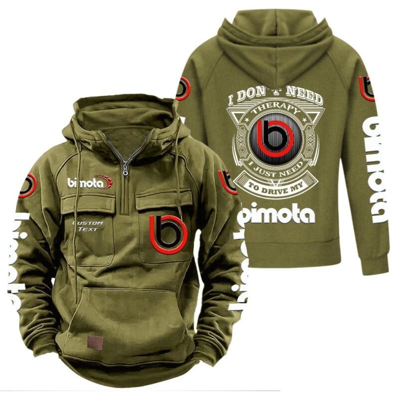 Bimota Vintage Quarter Zip Hoodie Retro Hoodie LQZ1201 3