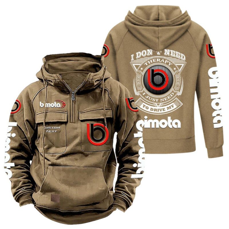 Bimota Vintage Quarter Zip Hoodie Retro Hoodie LQZ1201 4