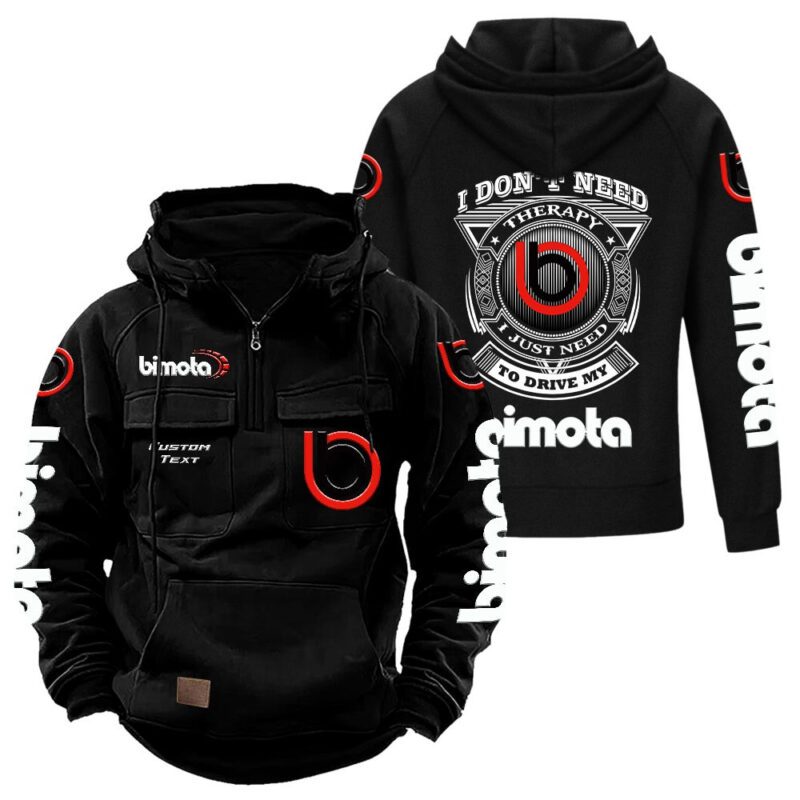 Bimota Vintage Quarter Zip Hoodie Retro Hoodie LQZ1201