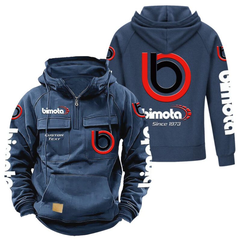 Bimota Vintage Quarter Zip Hoodie Retro Hoodie LQZ1321 2