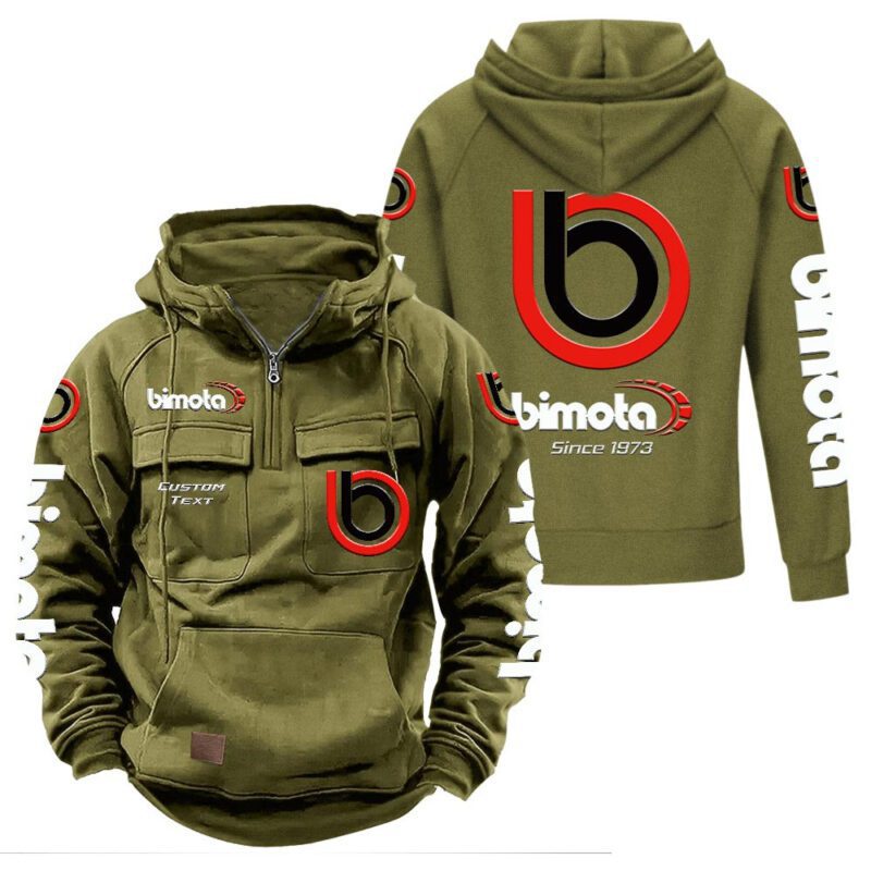 Bimota Vintage Quarter Zip Hoodie Retro Hoodie LQZ1321 3