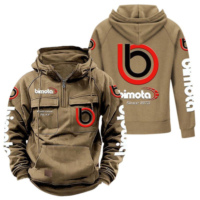 Bimota Vintage Quarter Zip Hoodie Retro Hoodie LQZ1321 4
