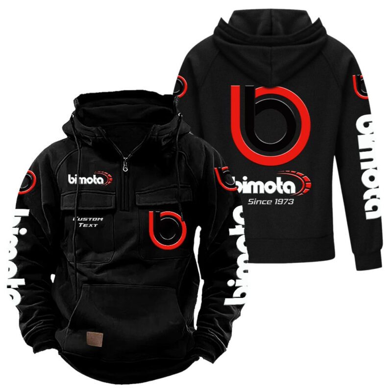 Bimota Vintage Quarter Zip Hoodie Retro Hoodie LQZ1321