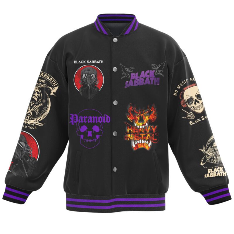 Black Sabbath Baseball Jacket For Fan CFB2138 1