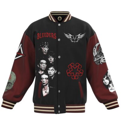 Black Veil Brides Baseball Jacket For Fan CFB1107 1 Black Veil Brides Baseball Jacket For Fan CFB1107 1