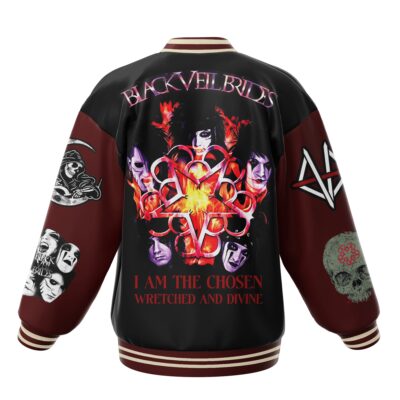 Black Veil Brides Baseball Jacket For Fan CFB1107 2 Black Veil Brides Baseball Jacket For Fan CFB1107 2