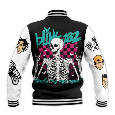 Blink 182 Baseball Jacket For Fan CFB2127 2 Blink 182 Baseball Jacket For Fan CFB2127 2
