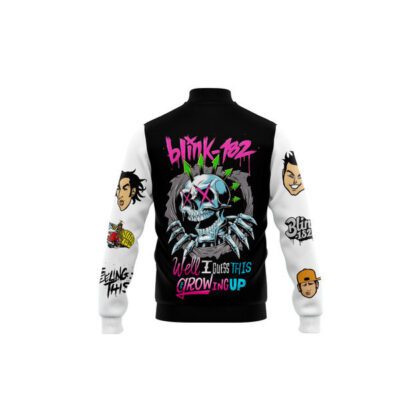 Blink 182 Baseball Jacket For Fan CFB2131 2 Blink 182 Baseball Jacket For Fan CFB2131 2