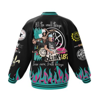 Blink 182 Baseball Jacket For Fan CFB2132 2 Blink 182 Baseball Jacket For Fan CFB2132 2