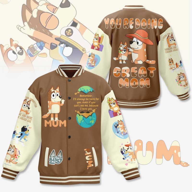 Bluey Baseball Jacket For Fan CFB2129