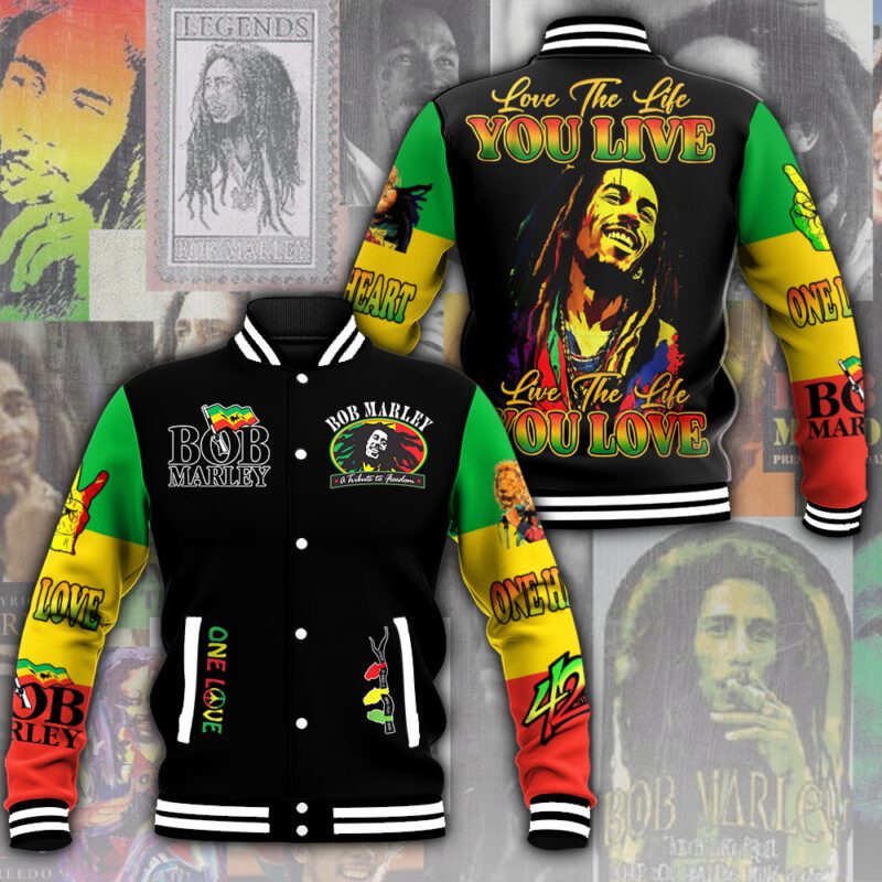 Bob Marley Music Baseball Jacket For Fan CFB1257