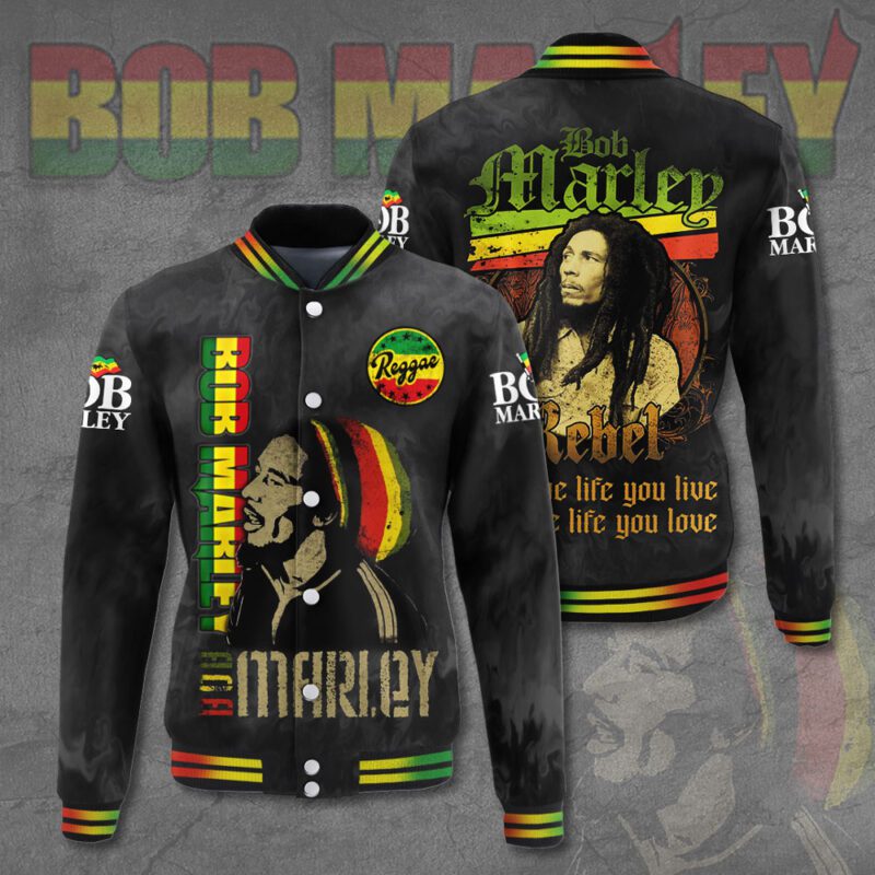 Bob Marley Music Baseball Jacket For Fan CFB1272