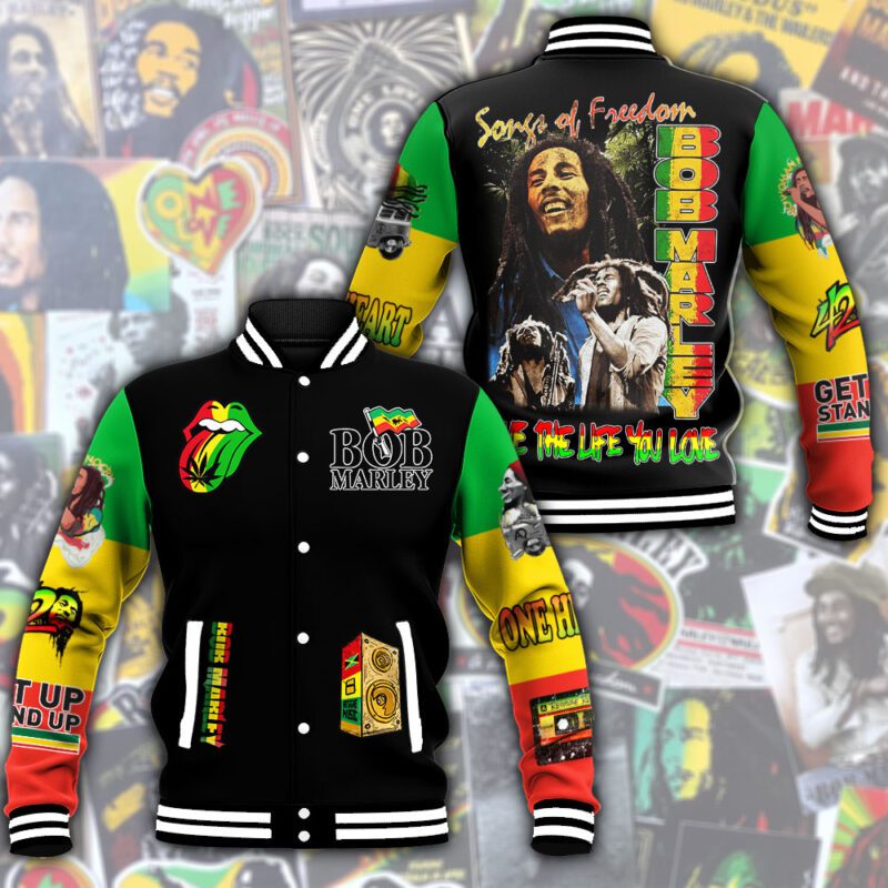 Bob Marley Music Baseball Jacket For Fan CFB1294