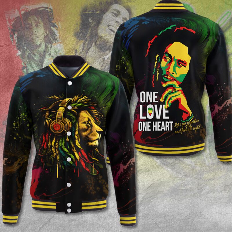 Bob Marley Music Baseball Jacket For Fan CFB1387