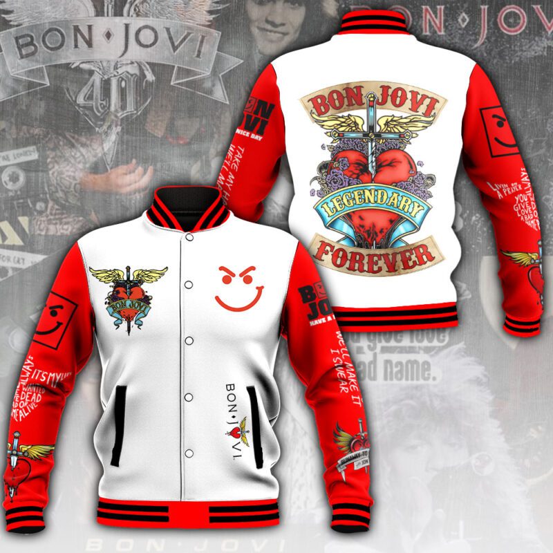 Bon Jovi Music Baseball Jacket For Fan CFB1348