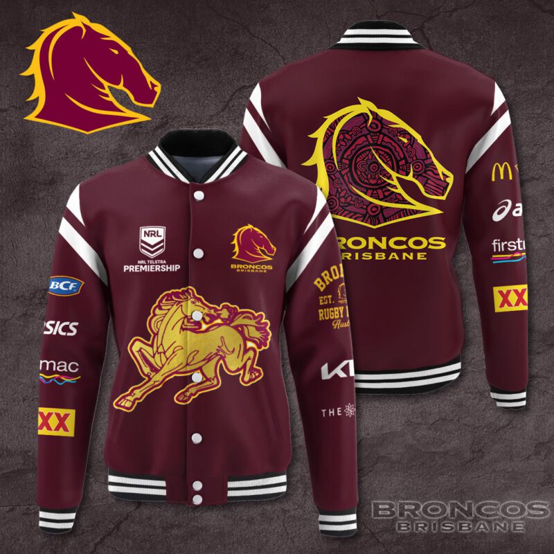 Brisbane Broncos NRL Baseball Jacket For Fan CFB1128