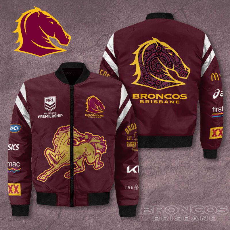 Brisbane Broncos NRL Baseball Jacket For Fan CFB1131